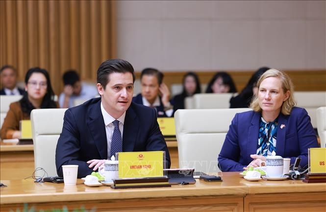 Thủ tướng Phạm Minh Chính làm việc với cộng đồng doanh nghiệp Hoa Kỳ tại Việt Nam