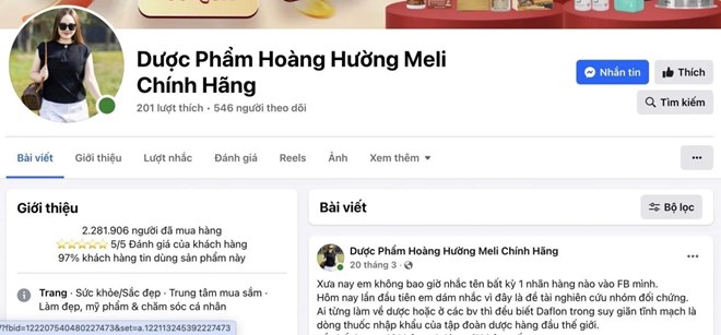 duoc_pham_hoang_huon-1 Bộ Y tế đề nghị xử lý fanpage Dược phẩm Hoàng Hường Meli chính hãng