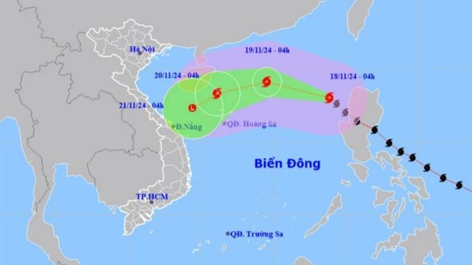 Siêu bão Man-yi vào Biển Đông trở thành cơn bão số 9