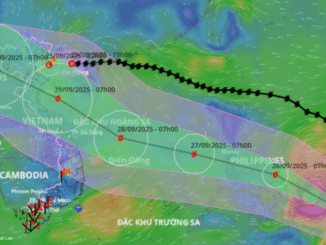 Dự báo bão Bualoi có thể ảnh hưởng đến đất liền nước ta vào đầu tuần tới.