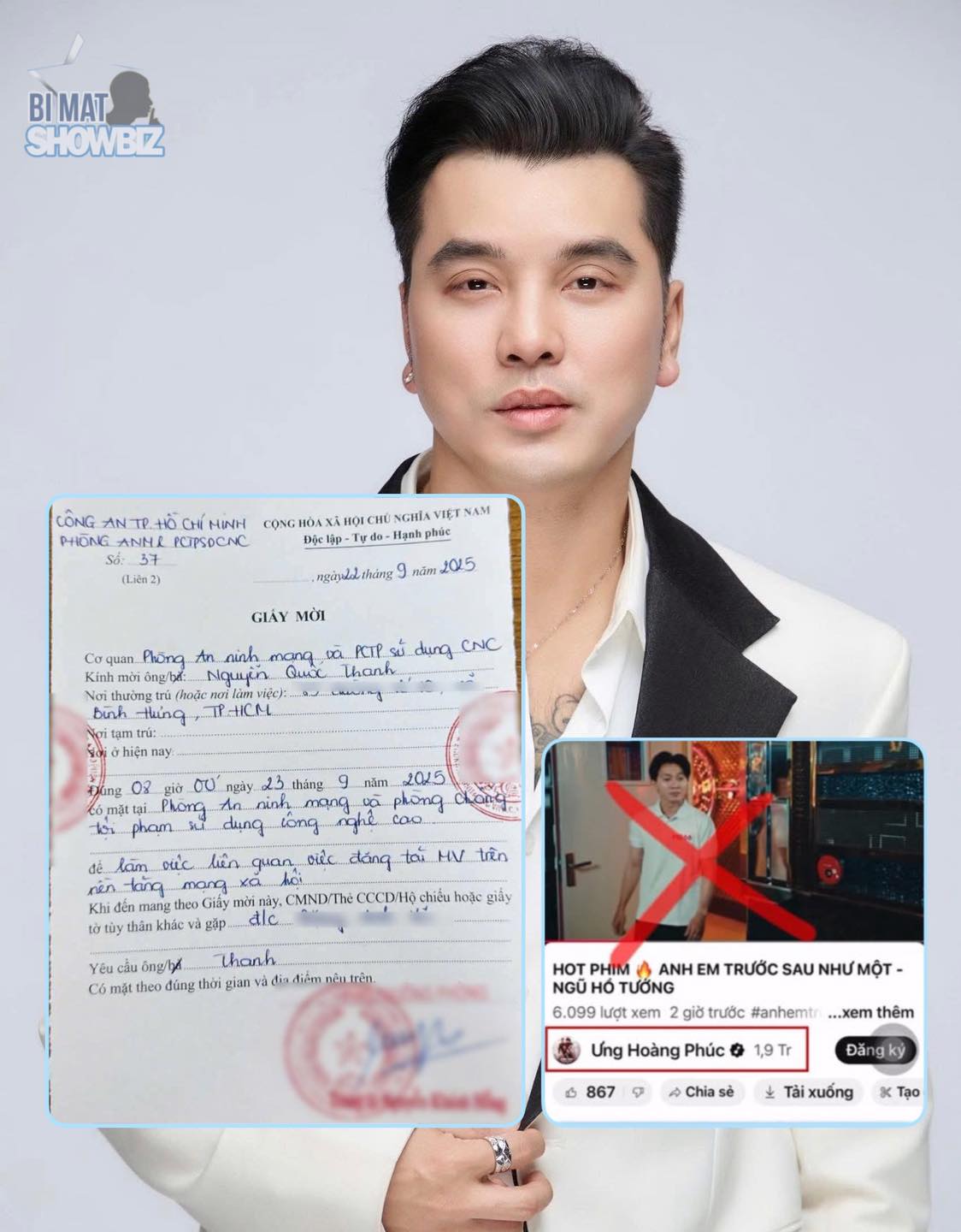 550516274_1225131349652483_7651575788642754428_n Có thể là hình ảnh về 1 người và văn bản cho biết 'BÌMAT SHOWBIZ CÔNG ANTP HOC MINH PHONG ANNA POPSOCNC CONG OAX AXA HỘIC Địclập NGHĨA phúc ngüyladthing năm 1015 GIẢY MỜI Phông An mang và RCTP. OMC thanh việie caeng ไออิ้น Hung dụng CNC hiệnna συ' Phonc tháng năm 2025 rinh mang phong chanee dụng tong. nghễ cao.. quan,. lam cức mọng nửnà CMNDA gặp tlc tàn HV trên tùy thân khác CCDHộ chiều Yêu giảy ông/ly thanh đùng thời gian điễm nêutren PHIM ANH EM TRƯỚC SAU NHƯ MỘT TƯỠNG 6.099 lượt giờ trước #anhemtr ...xem thêm Ưng Hoàng Phúc 1,9Tr 867 Đăn kỳ Chia Tạo'
